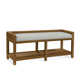 Glinda Wicker Shelves Storage Bench