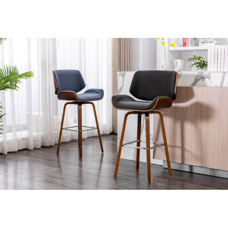 Tabouret tournant 29,92 "Borica, Bleu