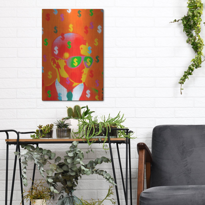 «Cash Rules» par Abstract Graffiti, art mural, H 16 po x l 12 po