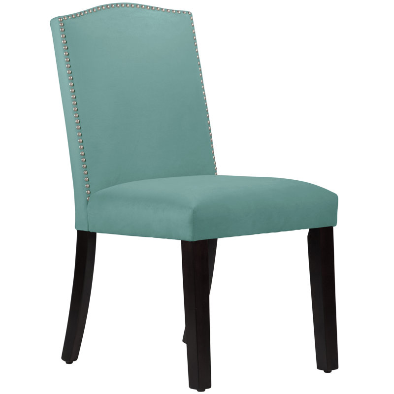 Nadia 20'' H Upholstered Dining Chair, Classic Slate Linen, Black Wood