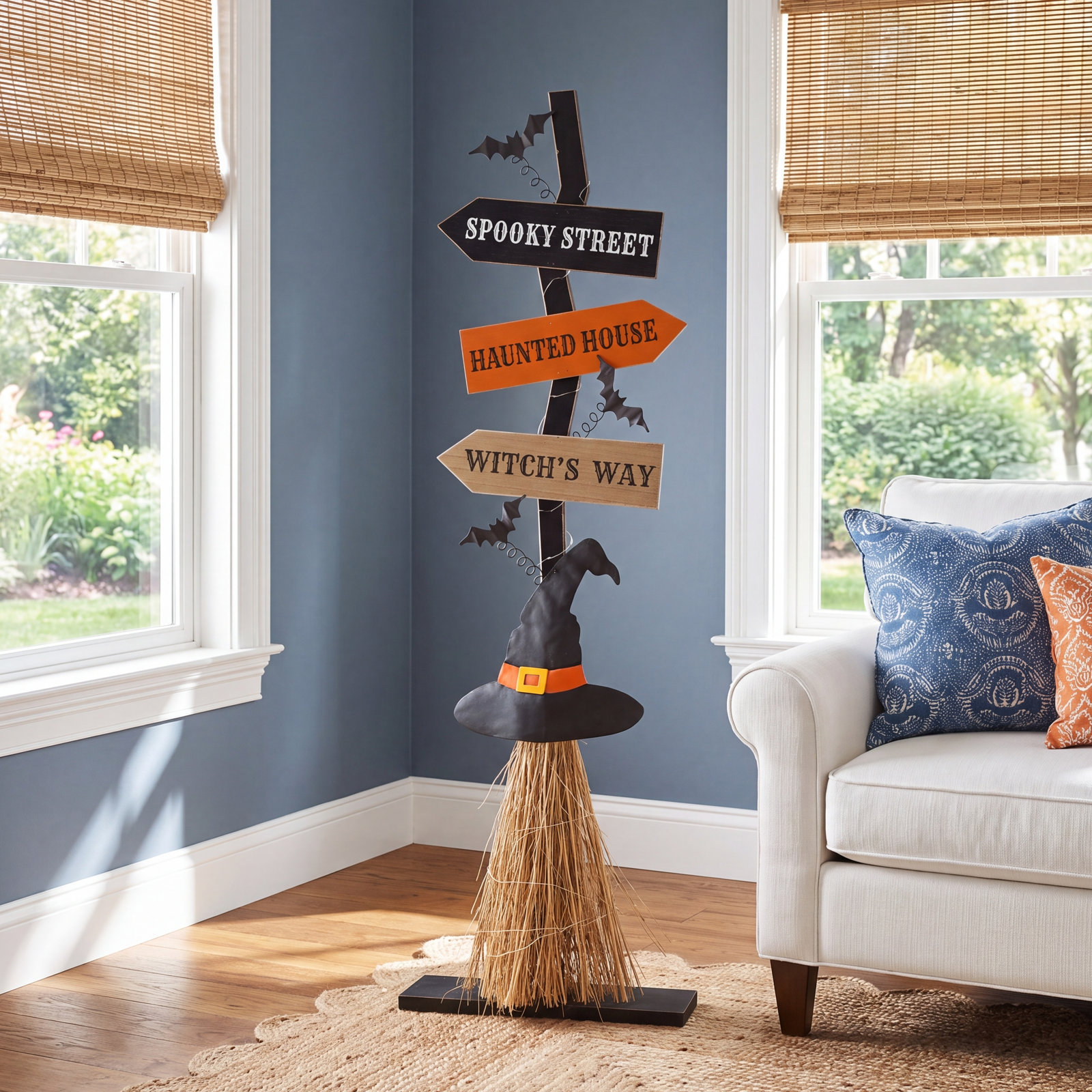 Porch Decor Halloween Bat Banners