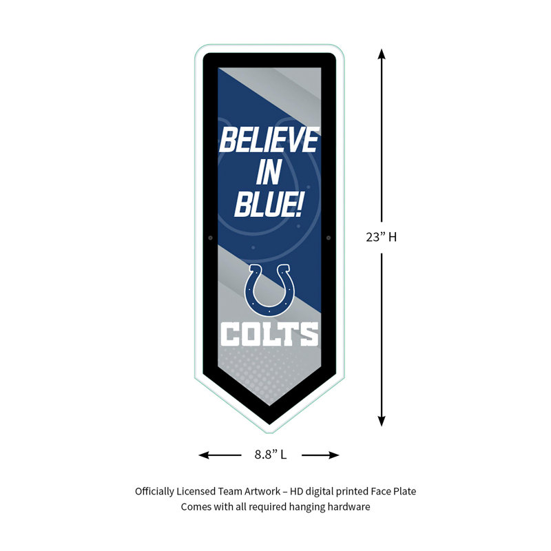 Plaque murale lumineuse NFL, Colts d'Indianapolis