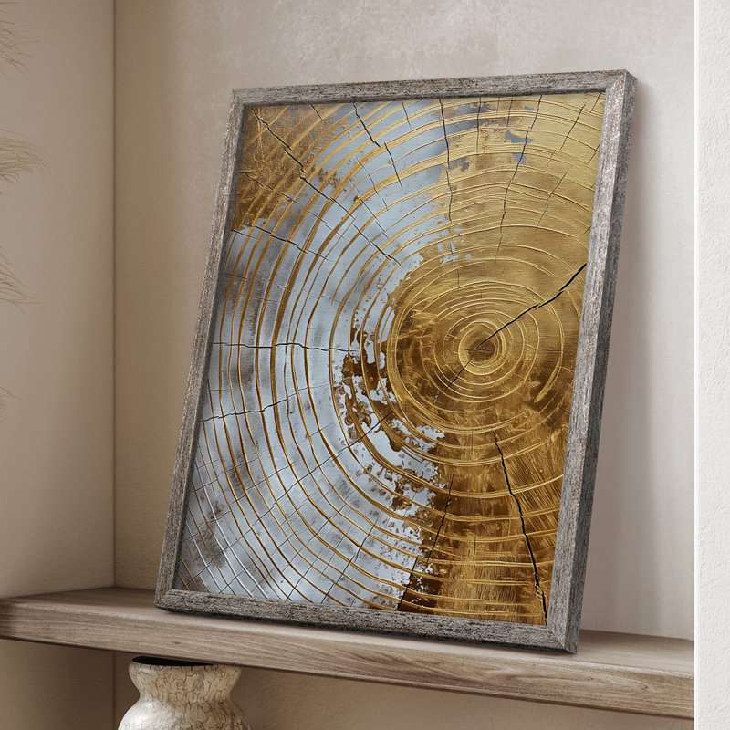 ABSTRACT Series CLV, reproduction encadrée - bois massif, H 21 po x l 17 po