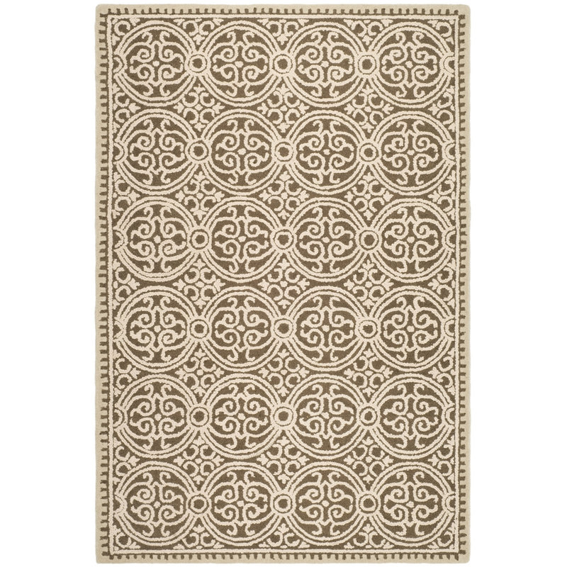 Sadik Hand Tufted Wool Geometric Rug, Rectangle 3' x 5'