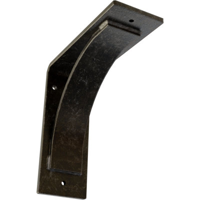 3"W x 8"D x 8"H Morris Steel Bracket, Antiqued Warm Silver