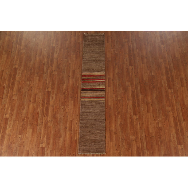 Brown Gabbeh  Runner Rug 1x8