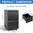 2 Drawer Metal Office File Cabinet In Black With Lock - Accommodates Legal/Letter/A4 Docs, Fully Assembled Workspace Item Lockable Drawers Papers, Supply-120267519