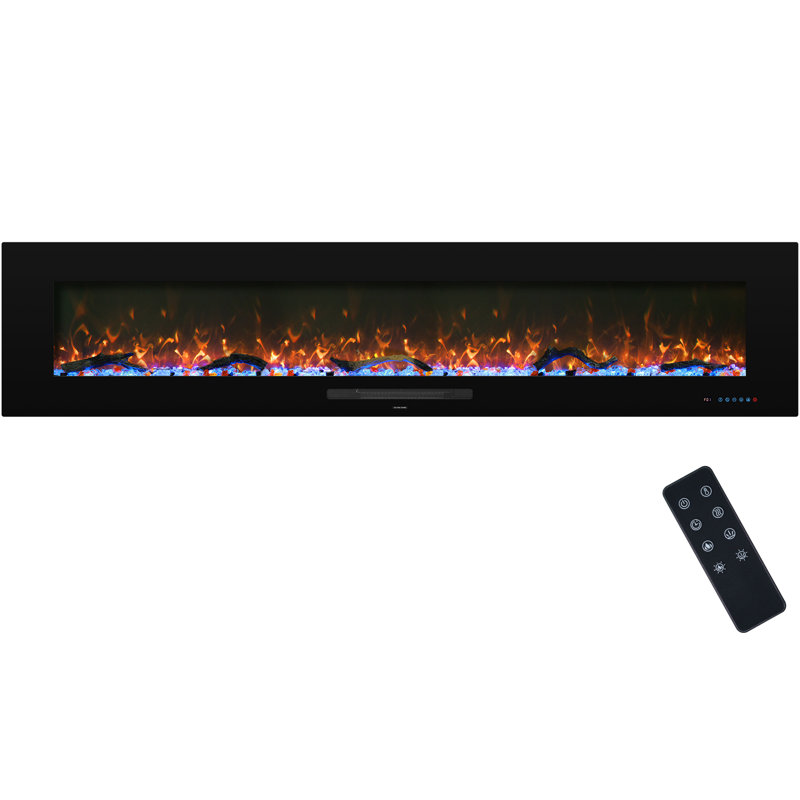 Craigmore Wall Mounted Electric Fireplace, 18.34" H x 84" W x 5.01" D