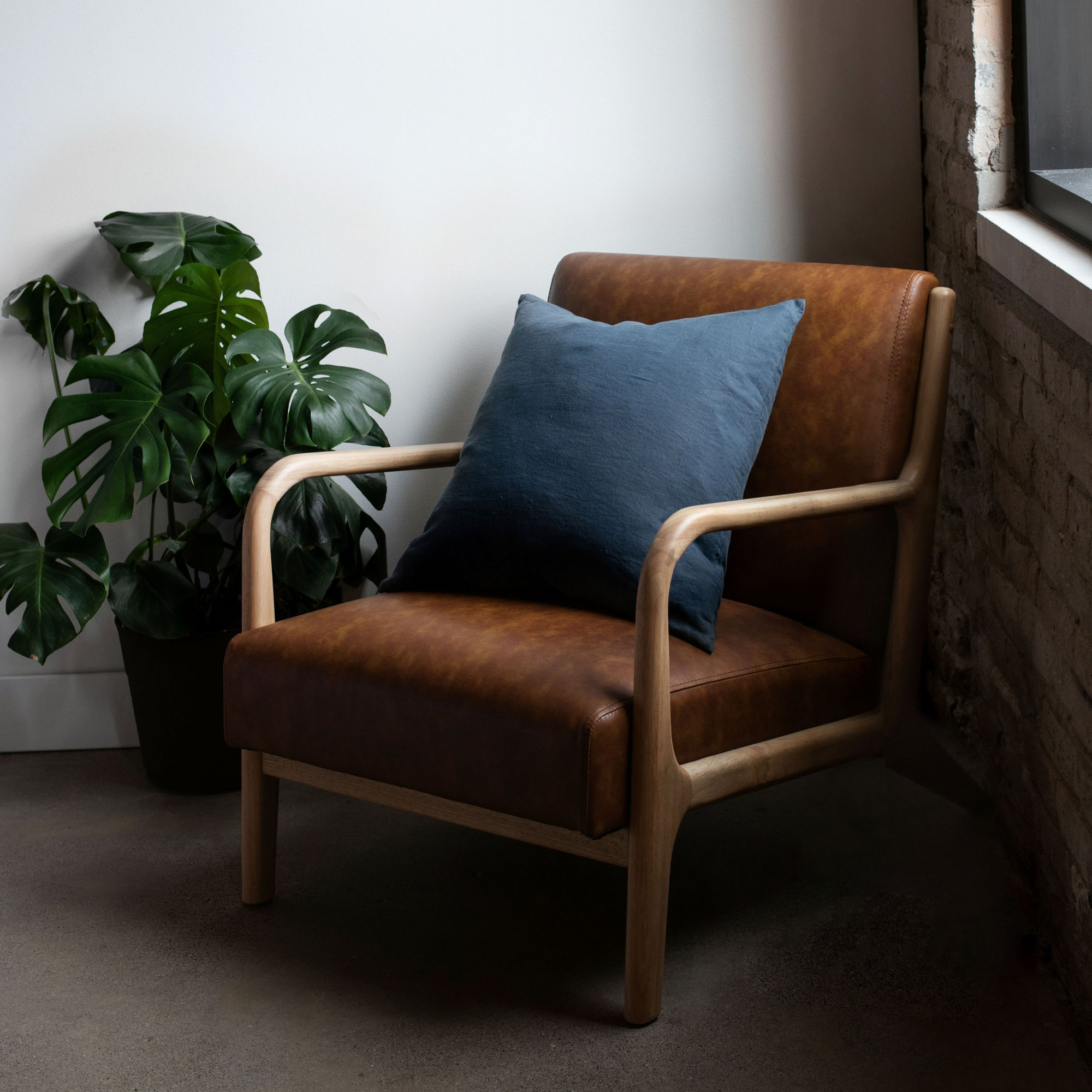 100% French Linen Pillow Sham, Baltic, Square 20"