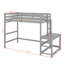 Lit mezzanine simple avec plateforme à échelle-68555736