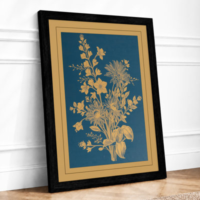 Golden Study Botanical - Framed Print