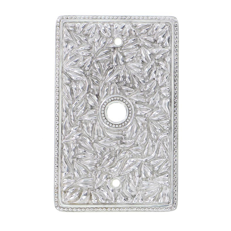 San Michele 1-Gang Coax Wall Plate, Polished Silver