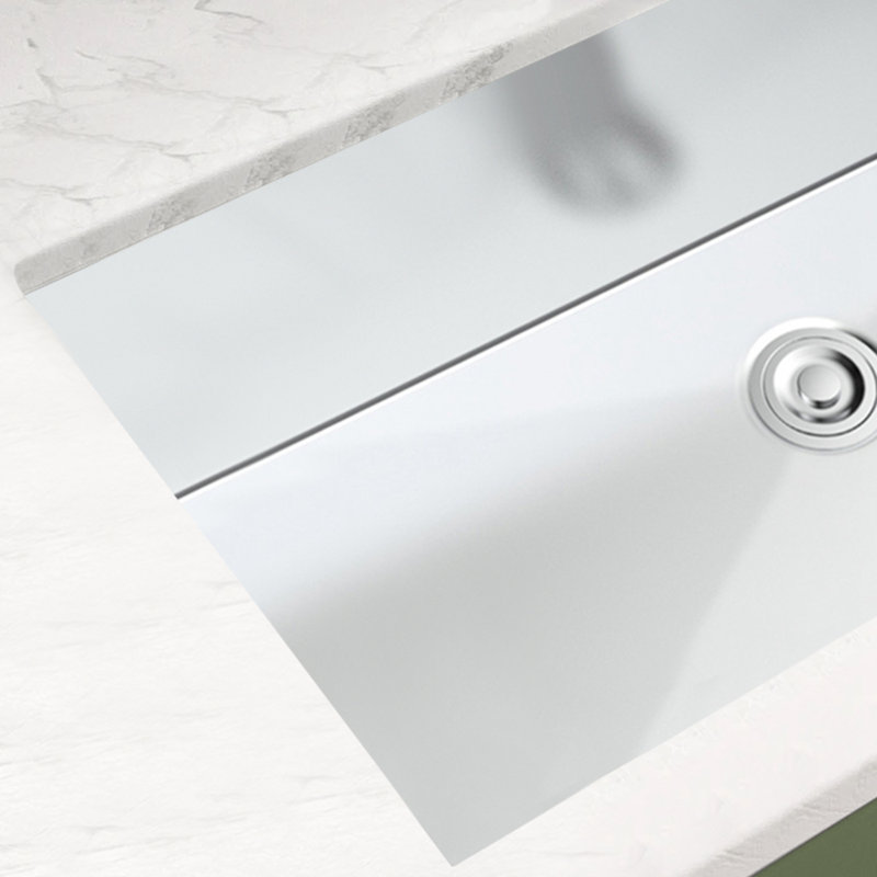 Single Bowl Stainless Steel Kitchen Sink, 10" H x 32" L x 19" W