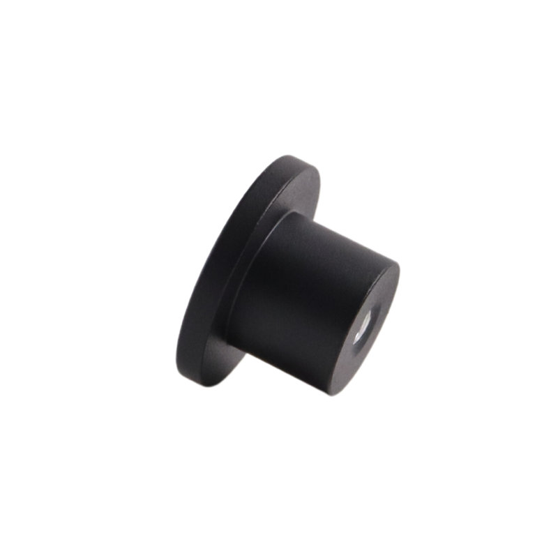 Charcoal Matte Aluminum Round Knob with Mounting Hardware