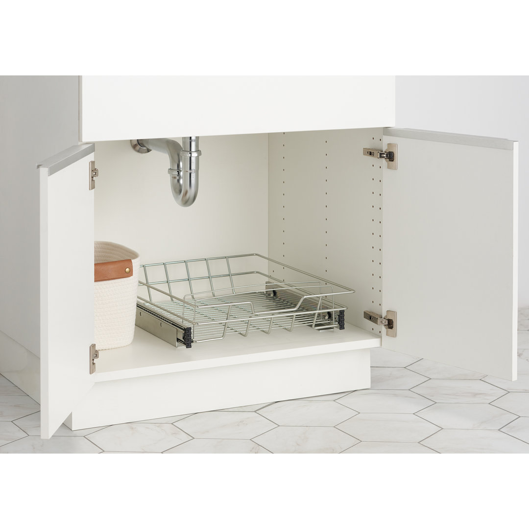 TRINTY PRO EcoStorage Chrome Steel Wire in Cabinet Sliding Drawer (2-Pack) (Set of 2) Trinity 