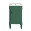 Meuble-lavabo vert en céramique peu encombrant de style rétro pour les petites salles de bain