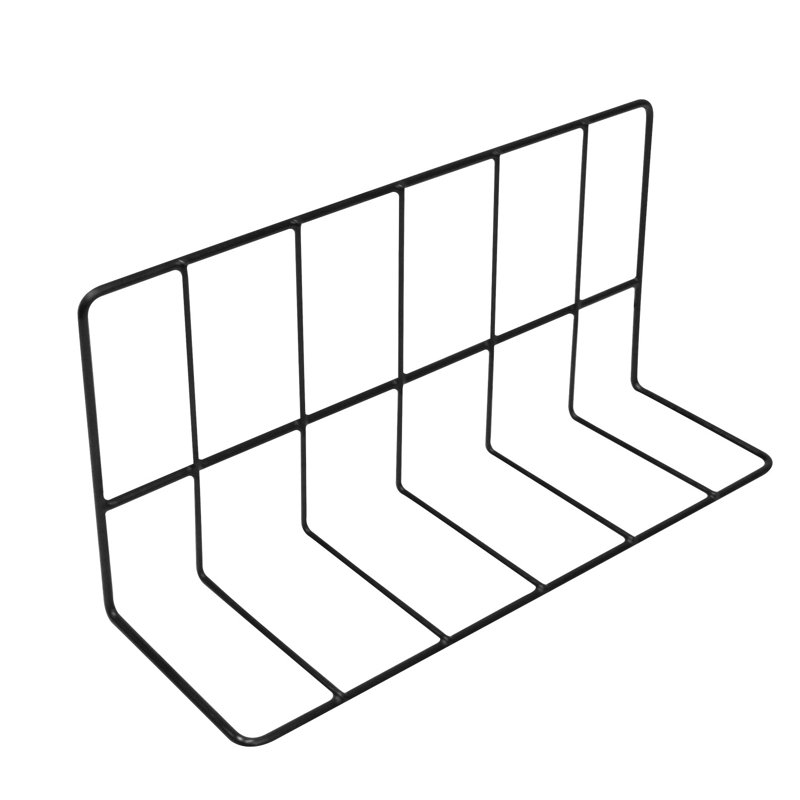 Steel Kitchenware Divider, Black, 6" H x 12" W x 4" D