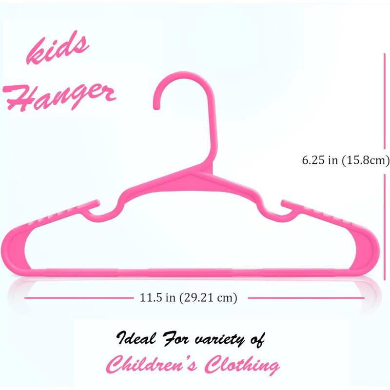Fleischer Plastic Non-Slip Standard Hanger, Pink