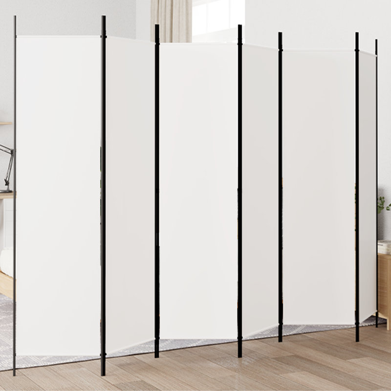 Kasimir Folding Room Divider, White, 6, 300cm W x 200cm H