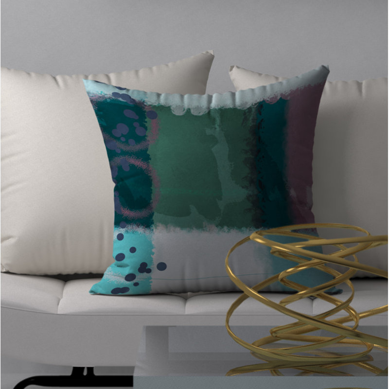 Abstract Reversible Throw Pillow, 20" x 20"