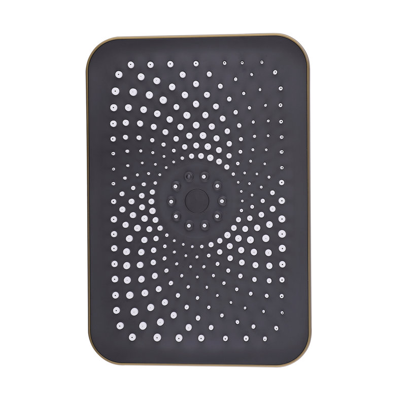 Rain Fixed Shower Head 1.6 GPM GPM, Brushed Gold