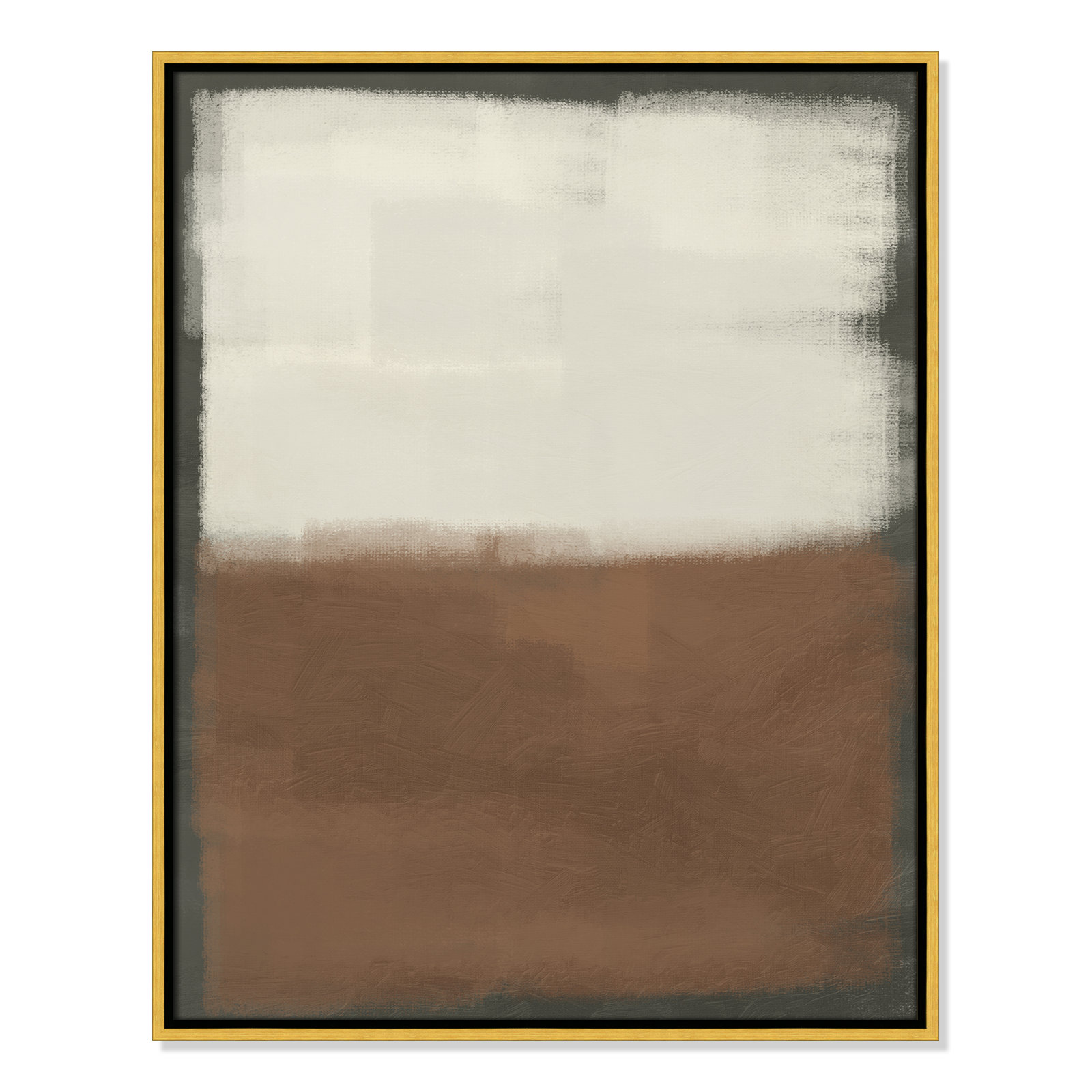Alabaster Burst 2 - Floater Frame Print on Canvas, Gold , 29.5" H x 23.5" W x 2" D