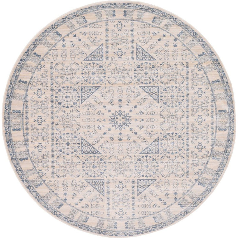 Ikat Indoor Rug, Round 6'