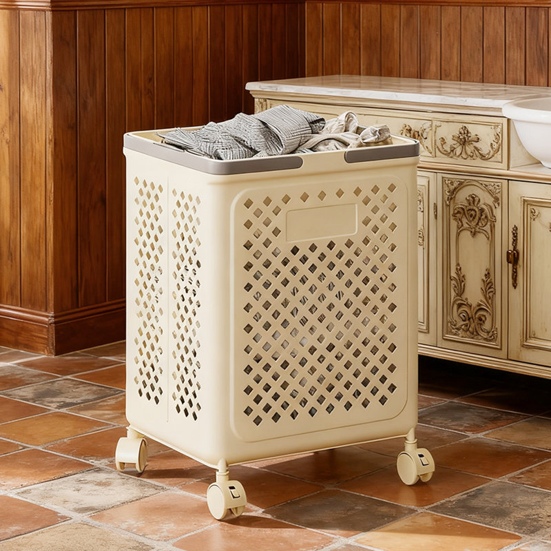 Decorative Basket, 47cm H x 35cm W x 28cm D, Beige