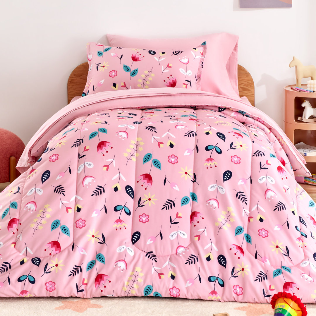 Pink Flowers Bedding Set Sleep Zone 