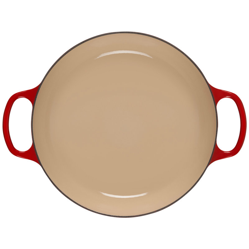Indigo Enameled Cast Iron 3.5 Quart Braiser with Embossed Lid