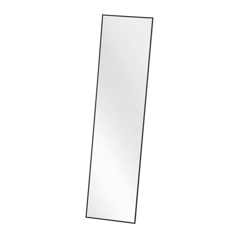 Rectangular Home Floor Fitting Mirror, Black