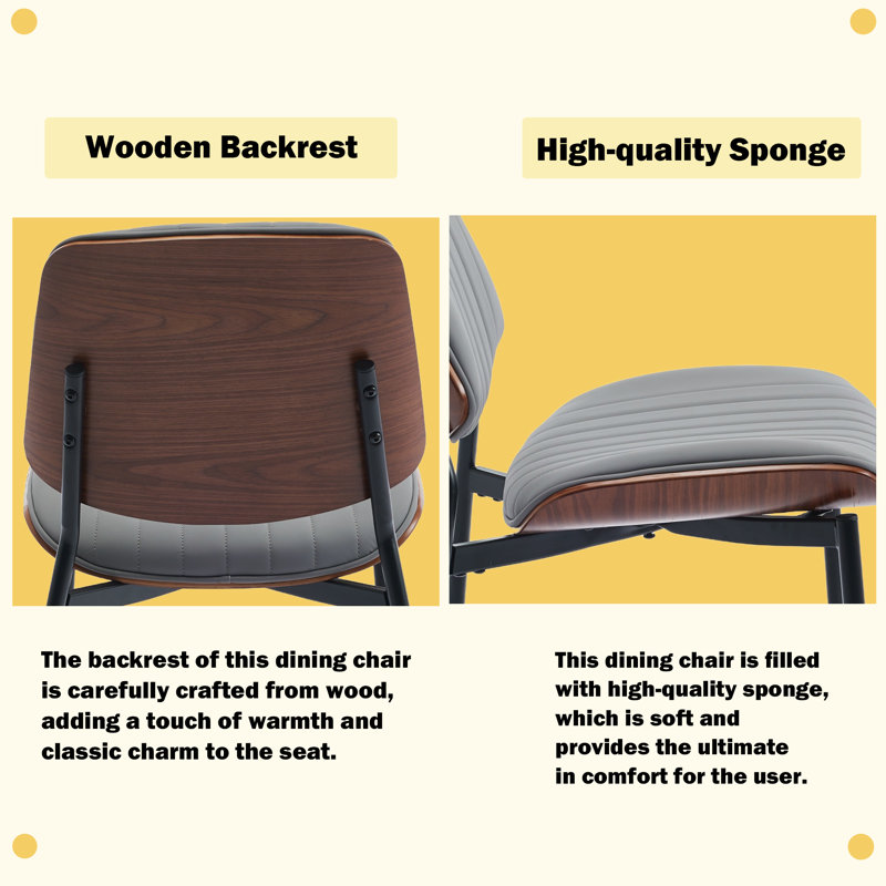 Chaises de salle à manger rembourrées Modern, 6, Gris