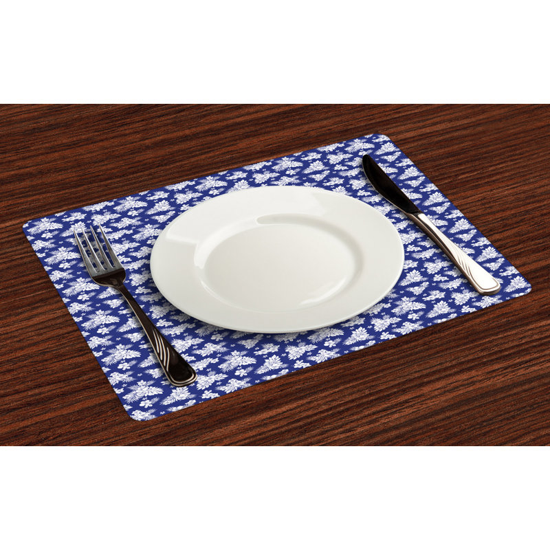Polyester Floral Rectangle Placemat