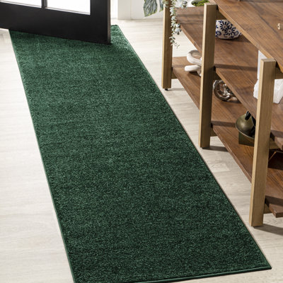 Asahi Solid Low-Pile Emerald Rug