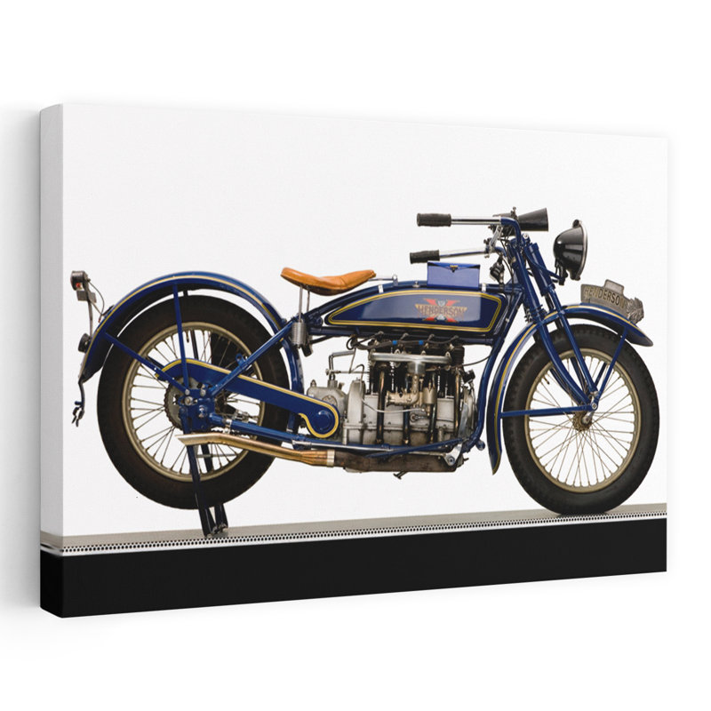 1920 Henderson Model K Four Classic Abstract Landscape Nature, art mural, H 16 po x l 24 po