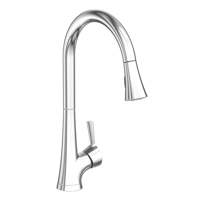 Vespera Single Handle Pull Down Kitchen Faucet, Polished Chrome