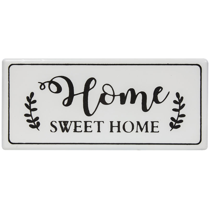 "Home Sweet Home", reproduction d’art textuel sur métal
