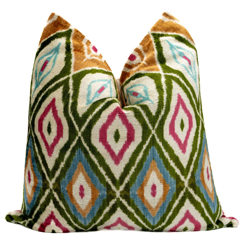 Geometric Velvet Throw Pillow