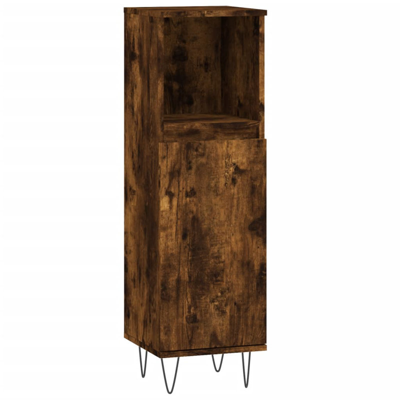 Huard Freestanding Linen Cabinet, Smoked Oak