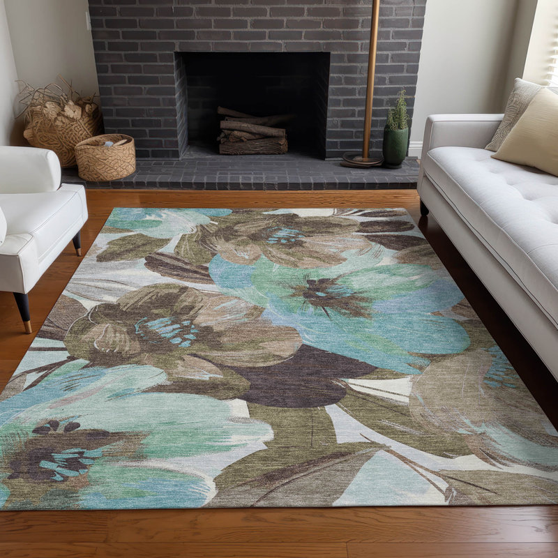 Tapis kaki intérieur / extérieur lavable à la machine Claudian ACN1487, Rectangle 5 pi x 7 pi 6 po