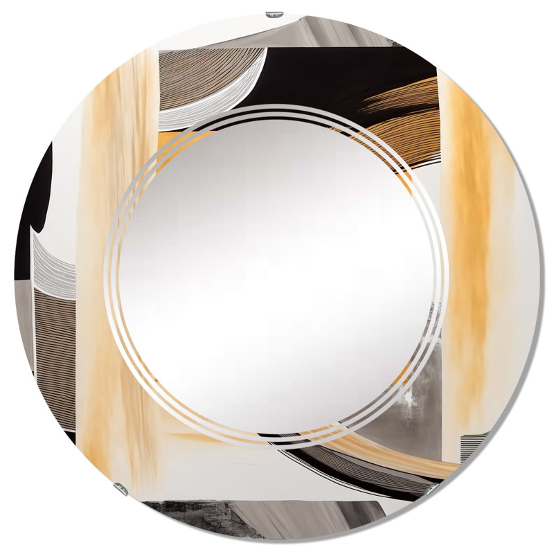 Ozia Glam Art Deco Abstract III - Miroir mural moderne, 32 po x 32 po