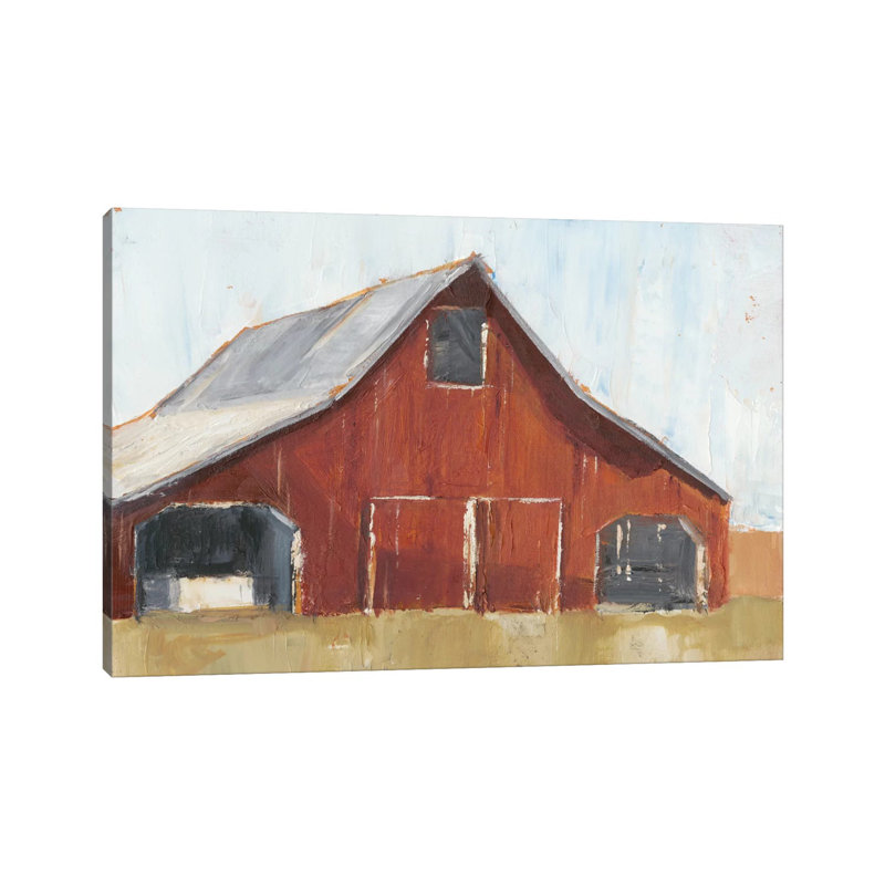 Rustic Red Barn I 1 Piece Wrapped Canvas Painting, 66.04 cm H x 45.72 cm W x 1.91 cm D