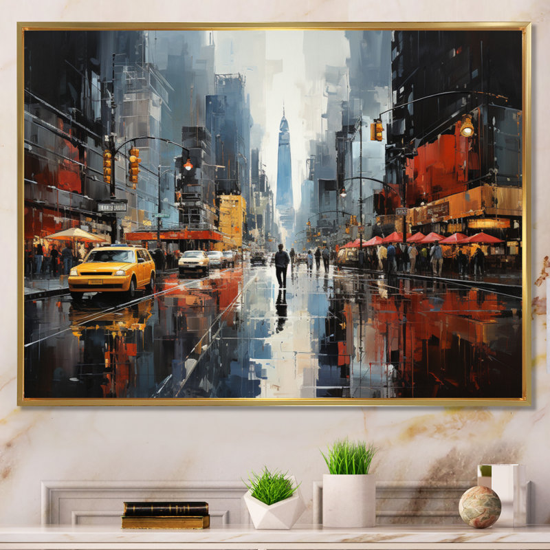 Cityscape Collage VI - Abstract Collages, reproduction sur toile encadrée, H 30 po x l 40 po x P 1,5 po