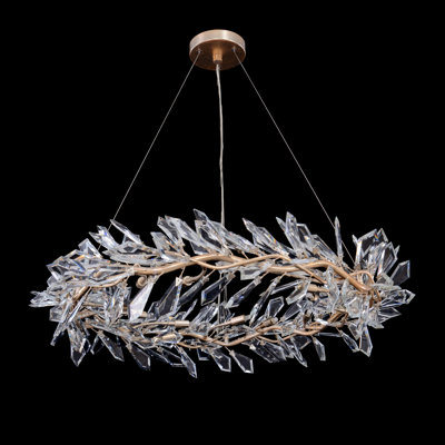 Lustre suspendu en cristal taillé à douze lumières Kotta