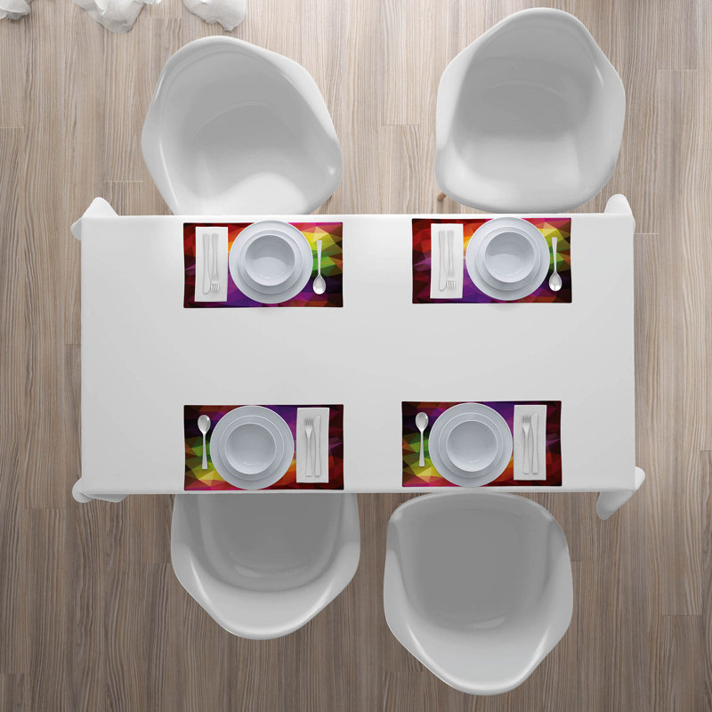 Polyester Geometric Rectangle Placemat