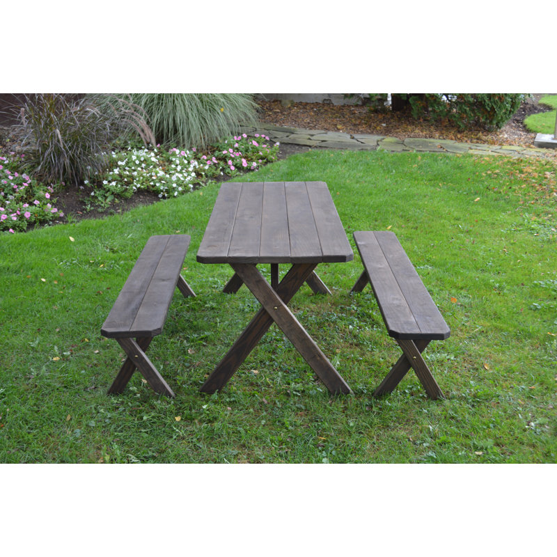 Table de pique-nique pour restaurant Trechelle, Noyer, 94'' 