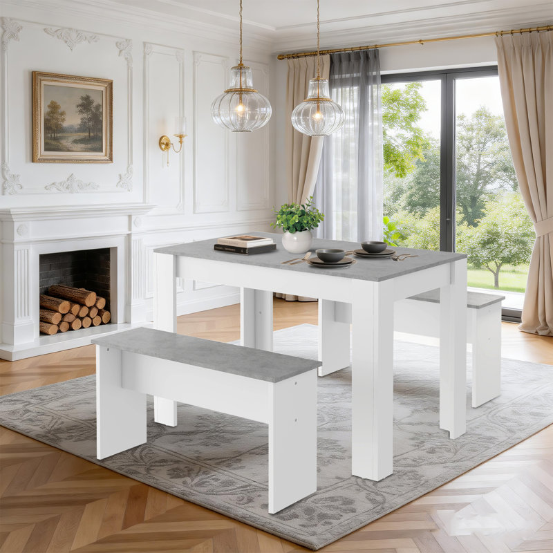 4 - Person Dining Set, Gray