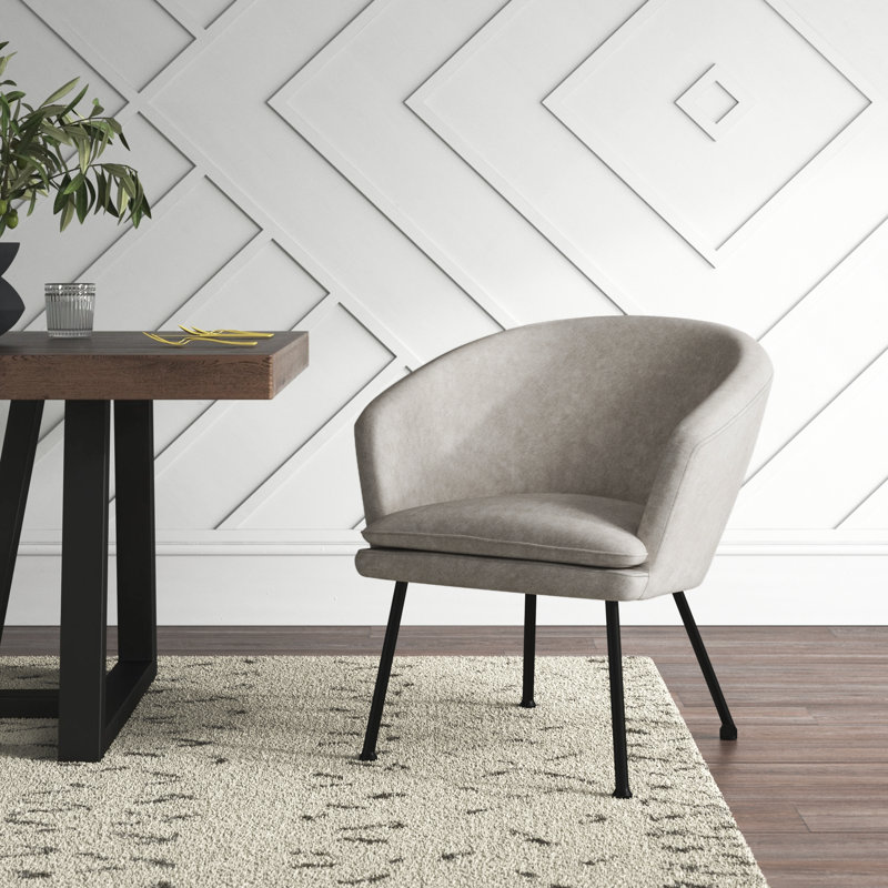 Bohanan Upholstered Barrel Chair, Beige