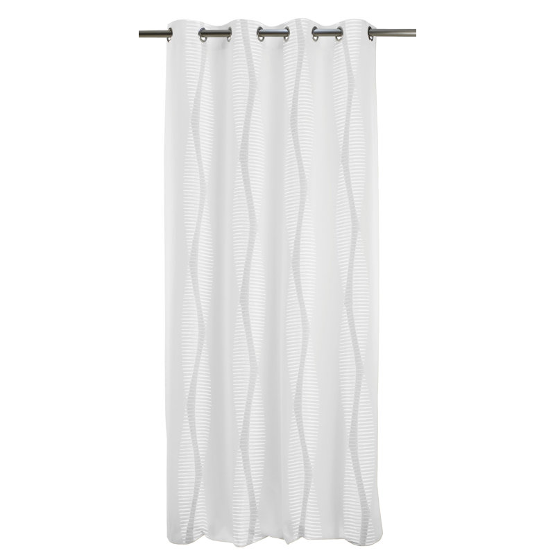 Outdoor Sheer Single Curtain Panel, Grey/Dark Grey
