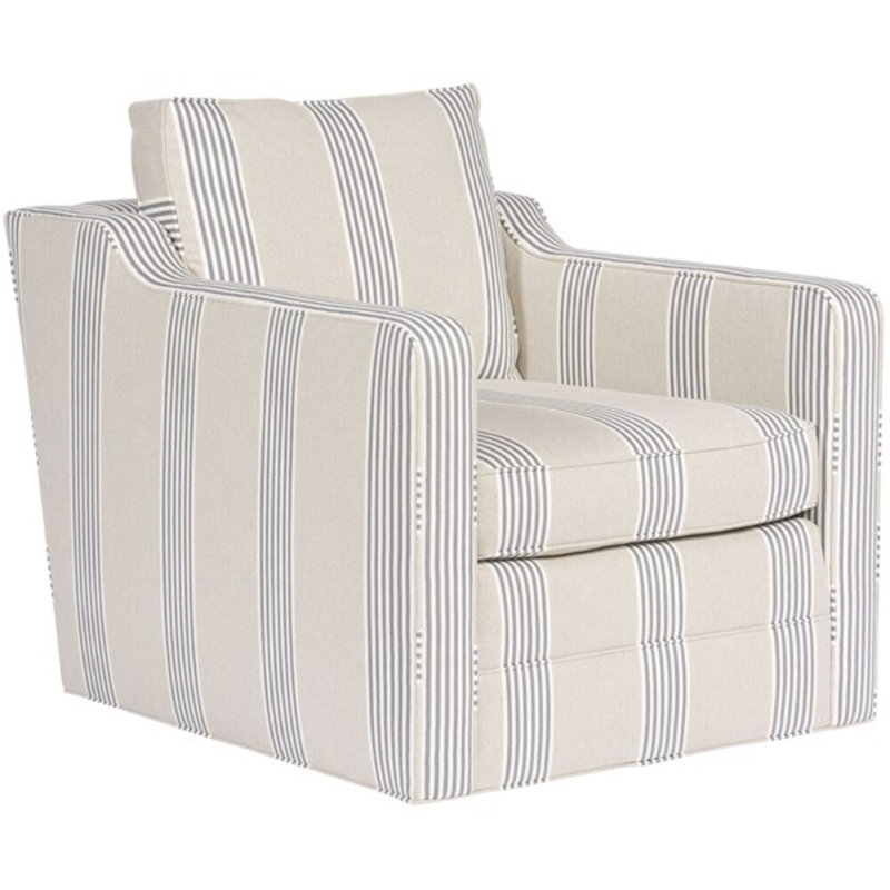 Stanton 31.5" Stanton Base to Floor Swivel Chair, Worthy Snow Acrylic